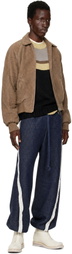 Edward Cuming Beige Fifth Dye Bottom Heavy Bomber Jacket