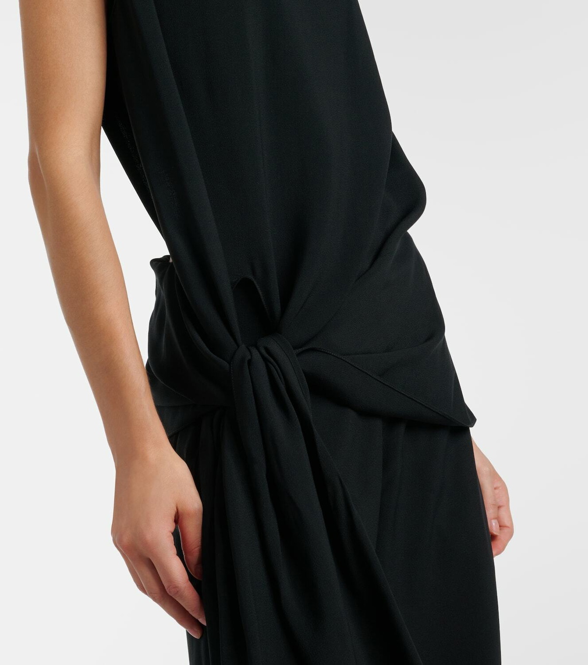 Alaïa Tie gathered jersey jumpsuit