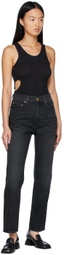 B Sides Black Field Mid Kick Jeans