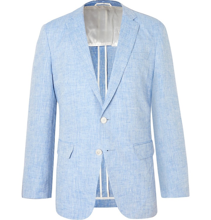 Photo: Hugo Boss - Helford Gander Slim-Fit Linen Suit - Blue