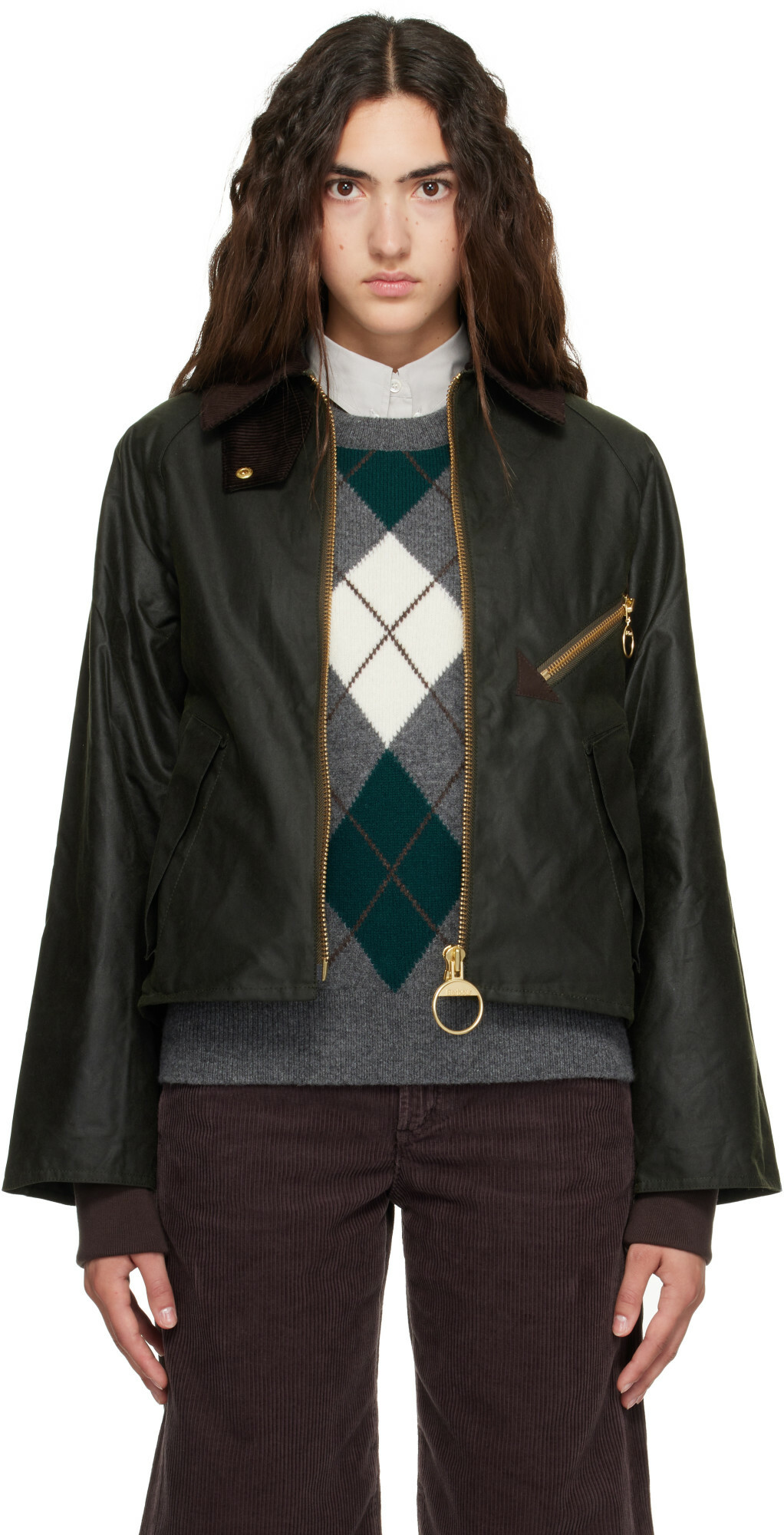 Barbour Green Arlene Waxed Jacket