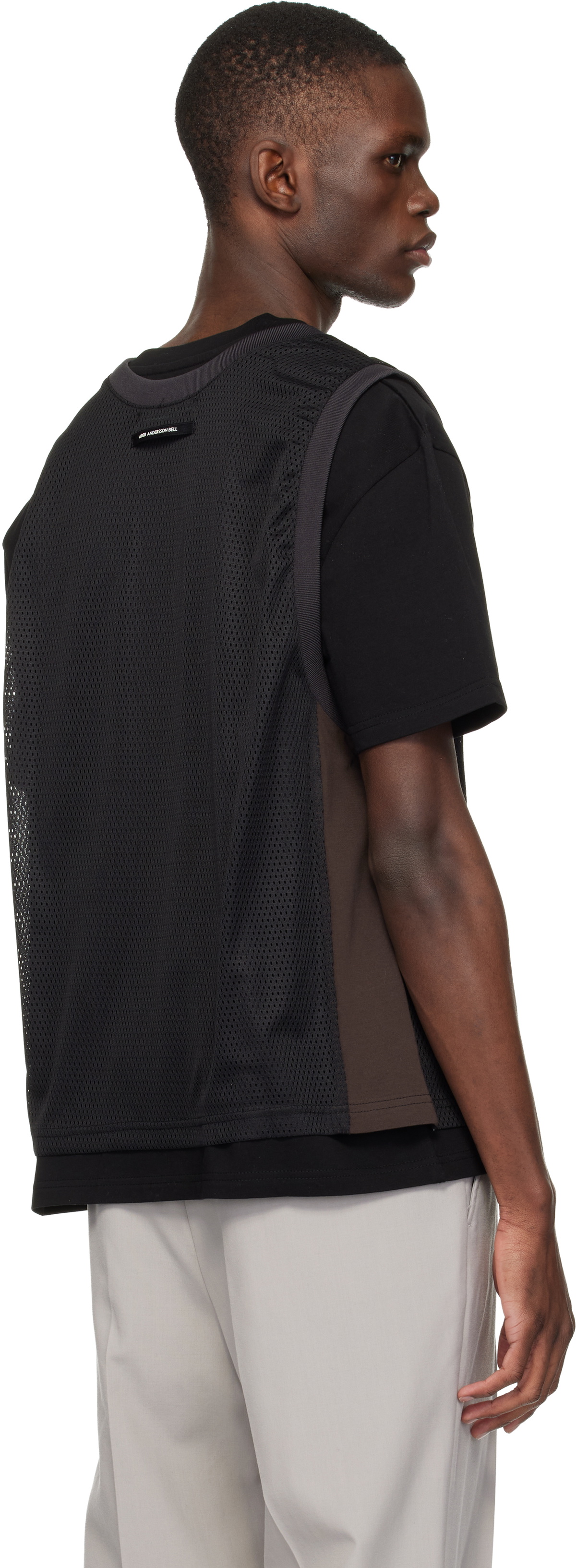 Andersson Bell Black & Brown Basketball Jersey Layered T-shirt