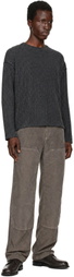 mfpen Gray Double Knee Trousers
