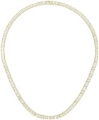 Hatton Labs SSENSE Exclusive Silver & Yellow Emerald Cut Tennis Chain Necklace
