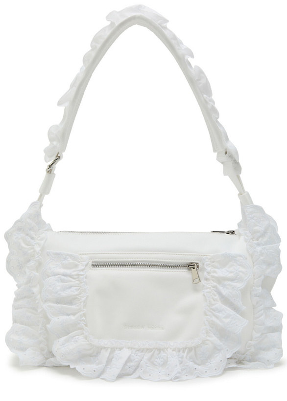 Photo: Simone Rocha Pillowcase Ruffled Nylon Shoulder bag - White - One Size