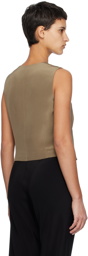Silk Laundry Brown Slouch Vest