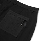 Folk - Black Pleated Poplin-Trimmed Cotton-Twill Trousers - Black