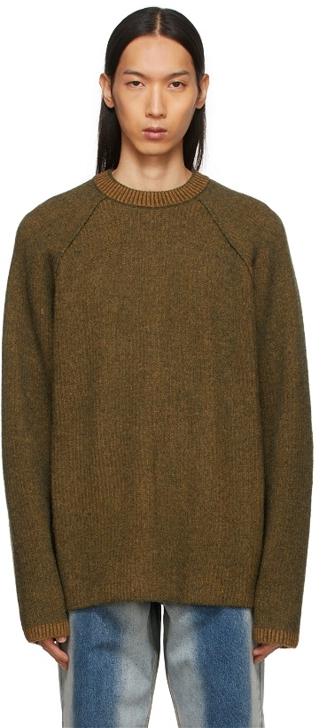 Photo: ADER error Green & Orange Wool Nile Sweater