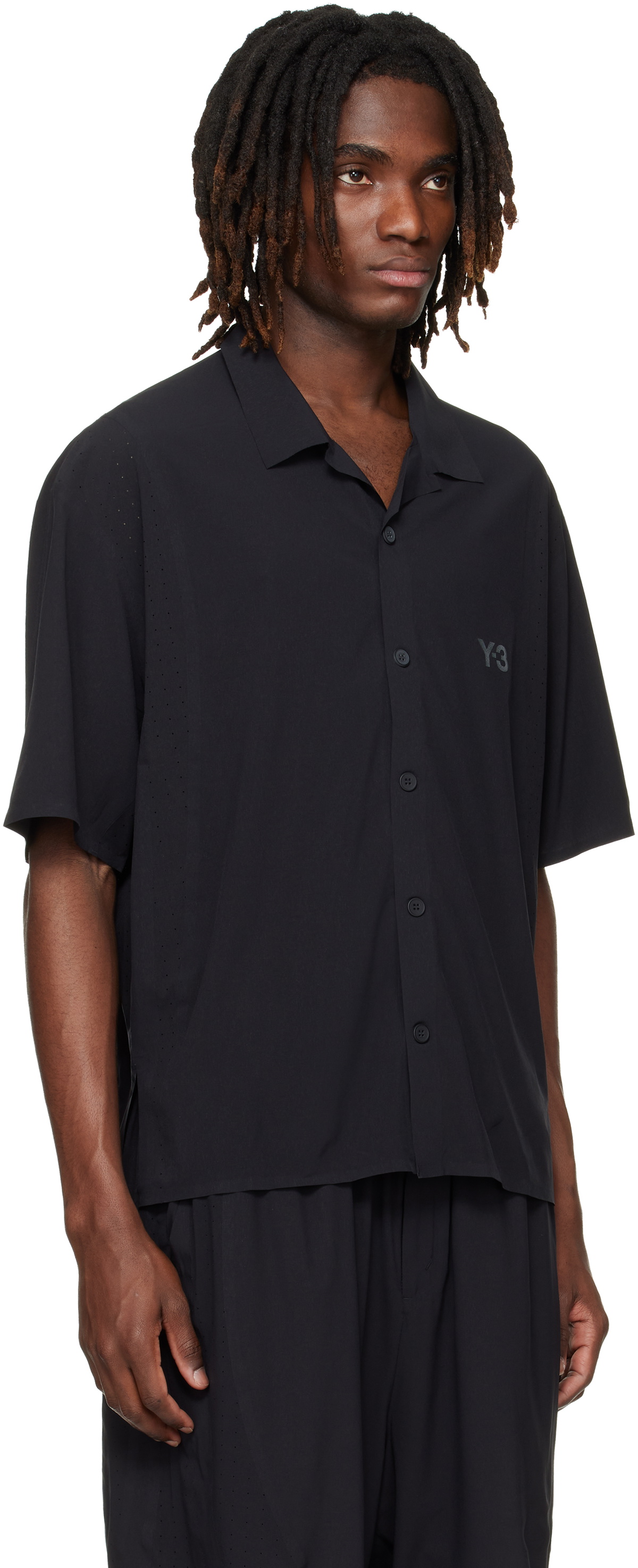 Y-3 Black Ultralight Woven Shirt