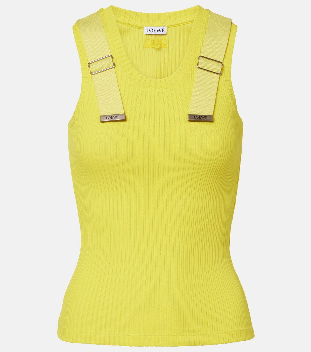 Loewe Ribbed-knit cotton-blend tank top