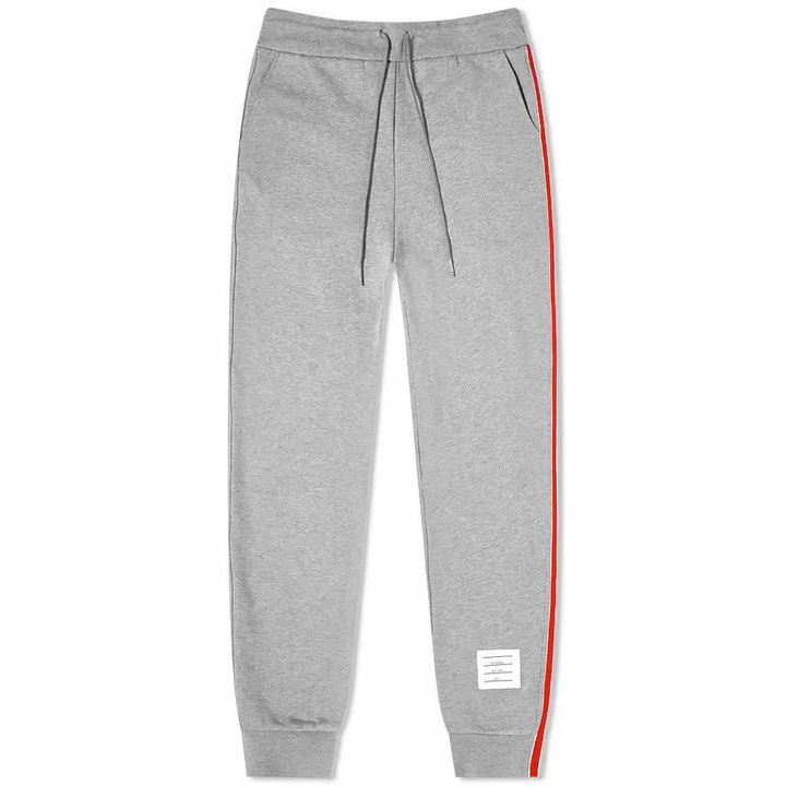 Photo: Thom Browne Men's Tricolore Stripe Sweat Pant in Light Grey