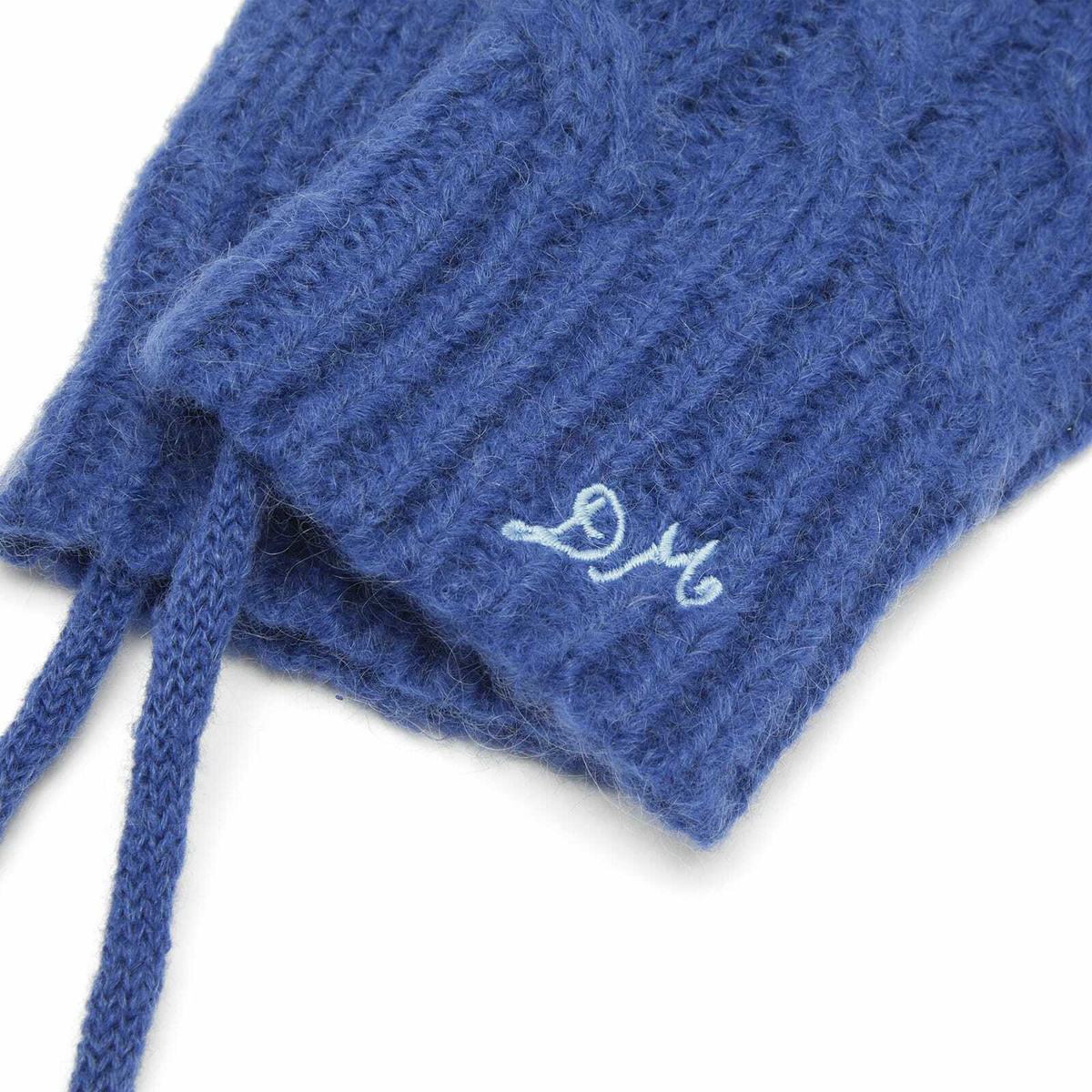 Damson Madder Women's Cable String Mittens in Blue 