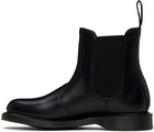 Dr. Martens Black Flora Smooth Chelsea Boots