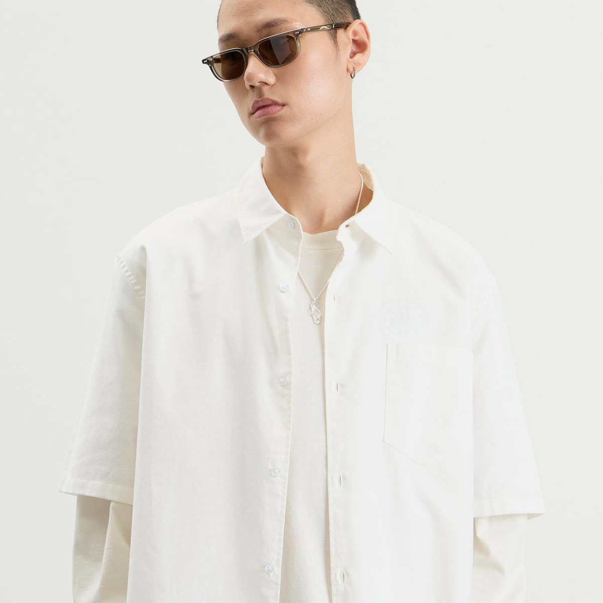 END. Men's Hang Shirt in Off White