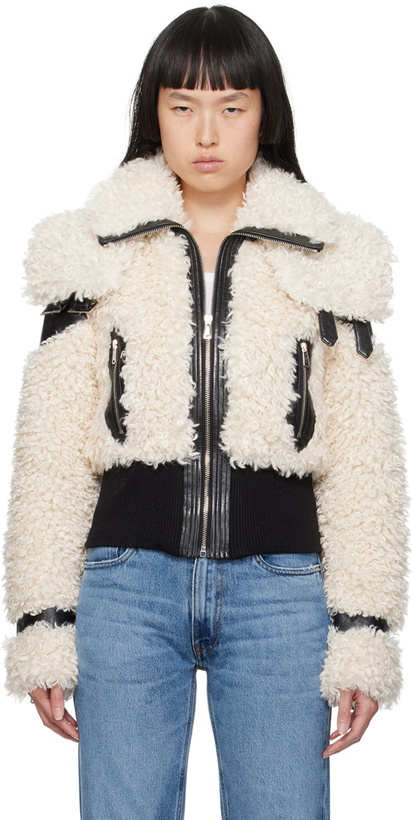 Photo: Coperni Off-White Zip Faux-Leather Jacket