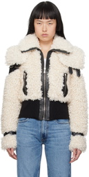 Coperni Off-White Zip Faux-Leather Jacket