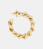 Oscar de la Renta Solid Rope hoop earrings