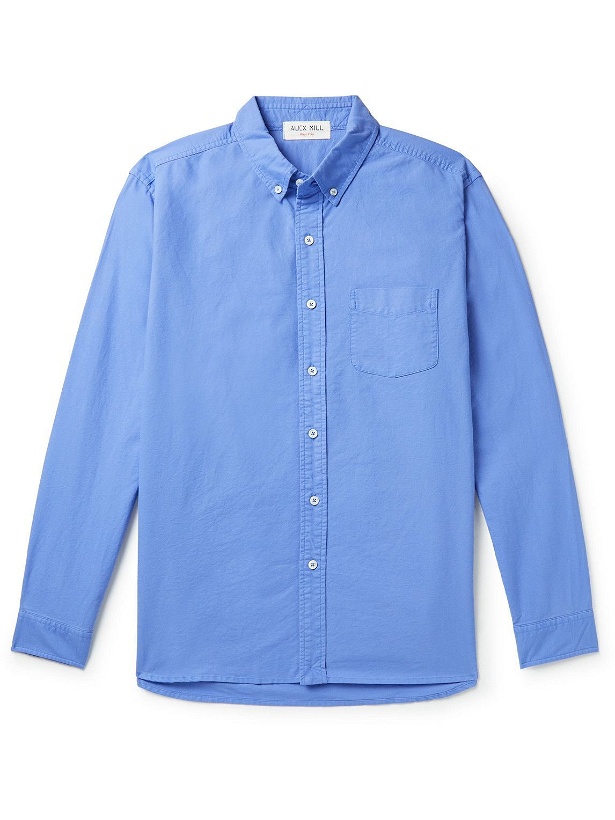 Photo: Alex Mill - Button-Down Collar Overdyed Cotton Oxford Shirt - Blue
