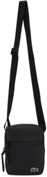 Lacoste Black Small Canvas LCST Messenger Bag