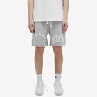 Cole Buxton Men's Cut Off Varsity Sweat Shorts in Light Grey Marl