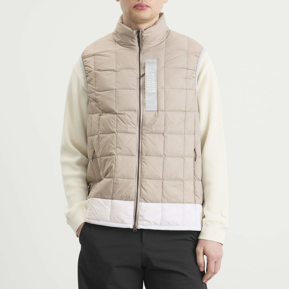 Taion Men's x Mountain Research Down Zip Vest in Grey