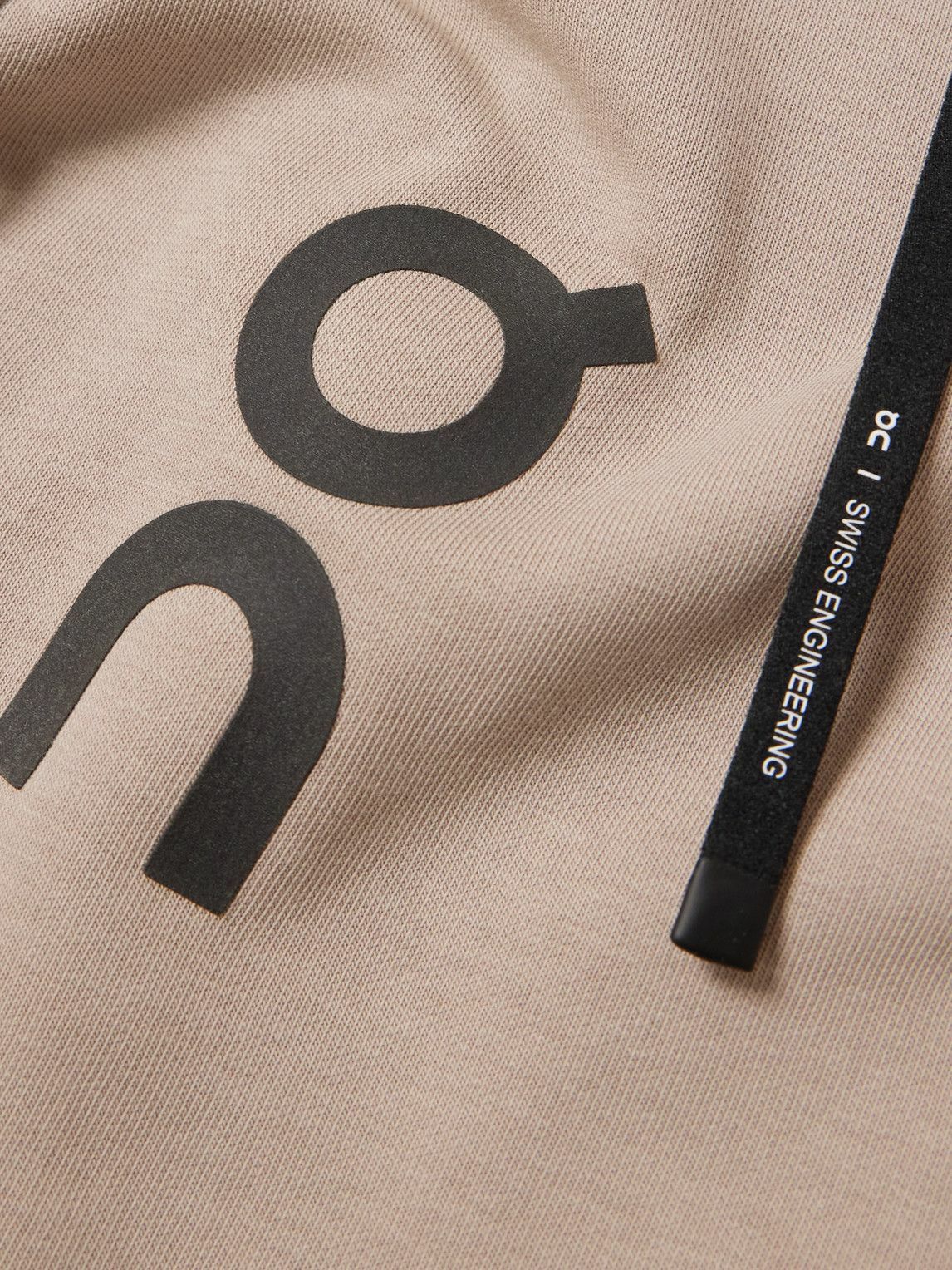 ON - Club Logo-Print Organic Cotton-Blend Jersey Hoodie - Neutrals