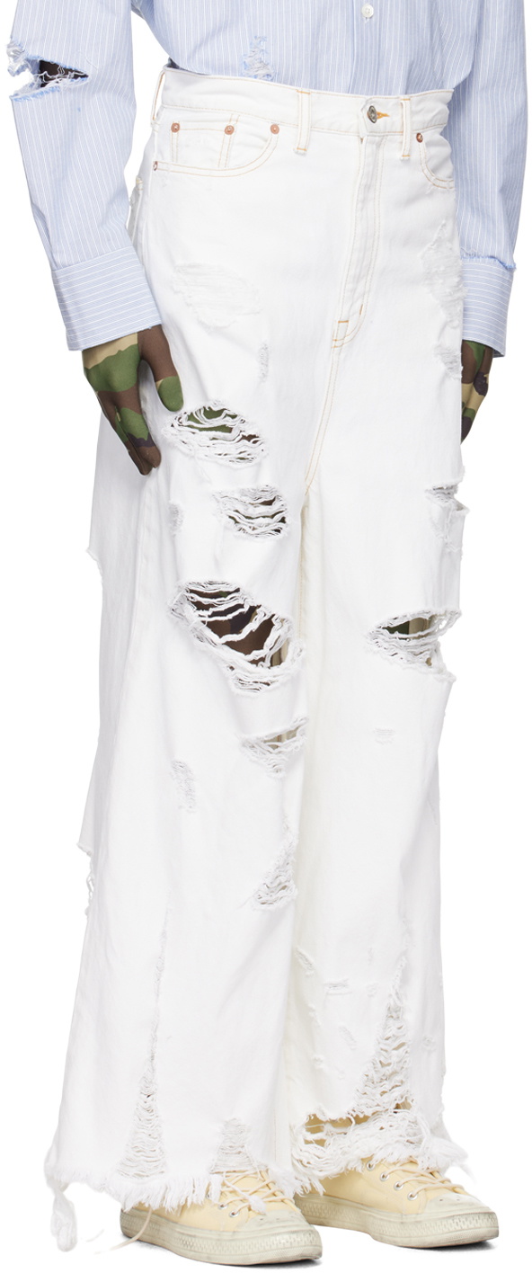 Doublet White Destroyed Jeans