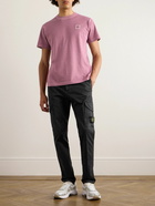 Stone Island - Logo-Appliquéd Garment-Dyed Cotton-Jersey T-Shirt - Pink