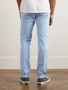 Incotex - Straight-Leg Stretch Lyocell and Cotton-Blend Poplin Trousers - Blue