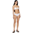 SHUSHU/TONG White Raw Edge Bralette & Briefs Set