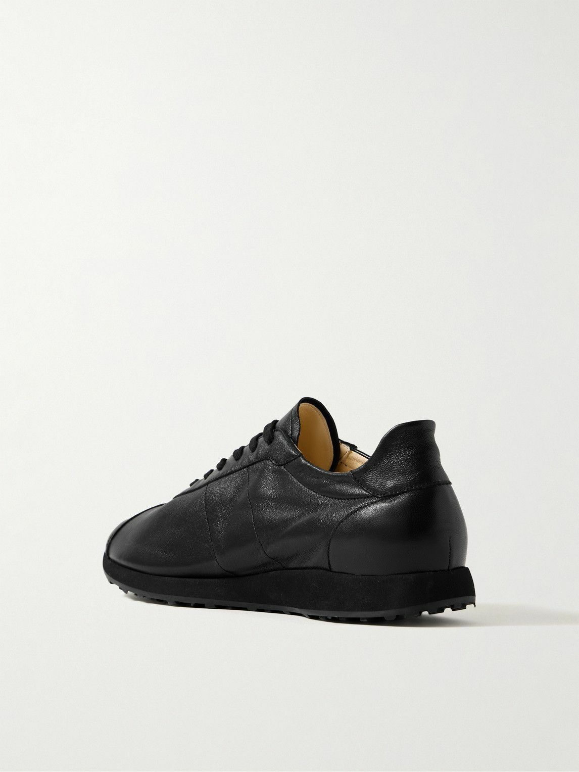 The Row - Mica Leather Sneakers - Black