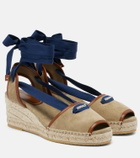 Versace Lola suede espadrille wedges