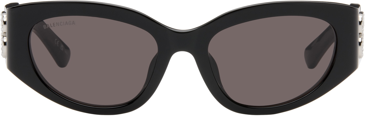 Balenciaga Black Bossy Cat Eye Strass Sunglasses
