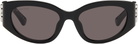 Balenciaga Black Bossy Cat Eye Strass Sunglasses