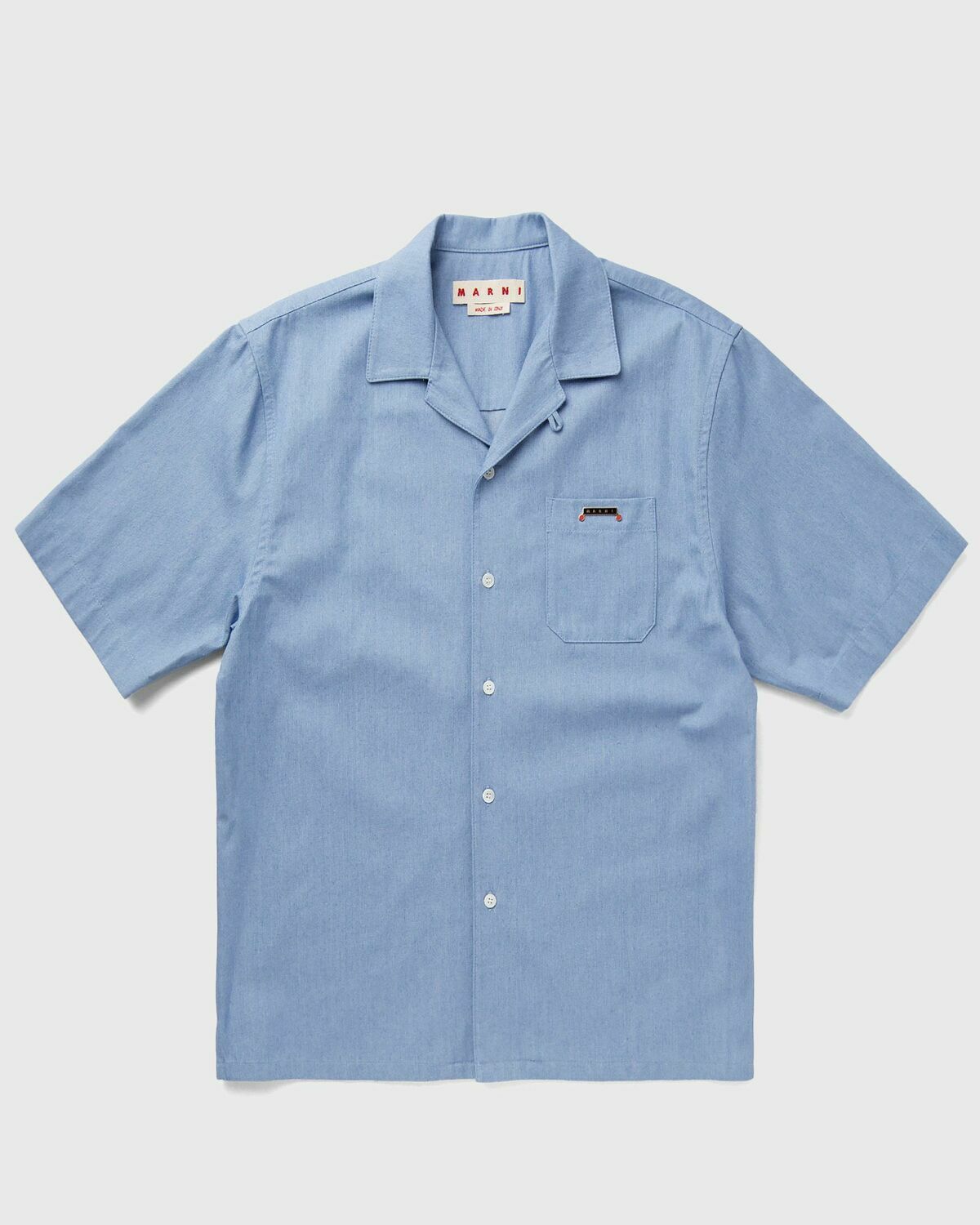 Marni SHIRT Blue Mens Shortsleefe