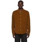 4SDESIGNS Brown Corduroy Shirt