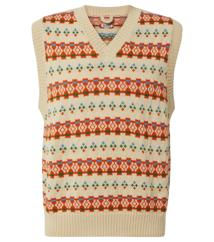 Photo: Bode Fauna alpaca jacquard sweater vest