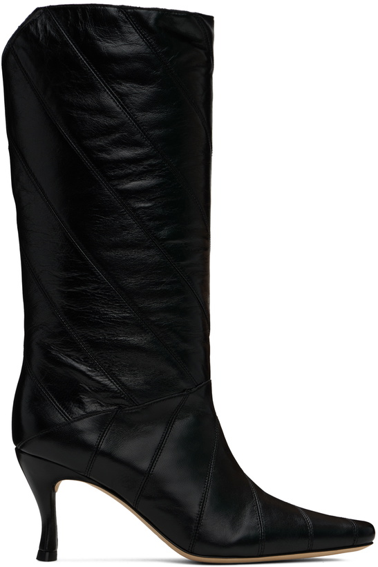 Photo: BY FAR Black Steph Creased Leather Boots