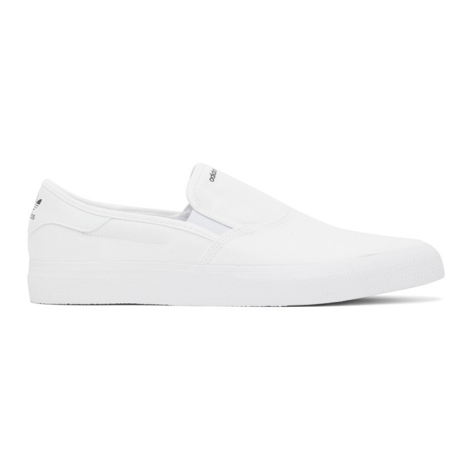 Photo: adidas Originals White 3MC Slip-On Sneakers