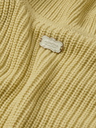 Agnona - Ribbed Cashmere and Cotton-Blend Cardigan - Yellow