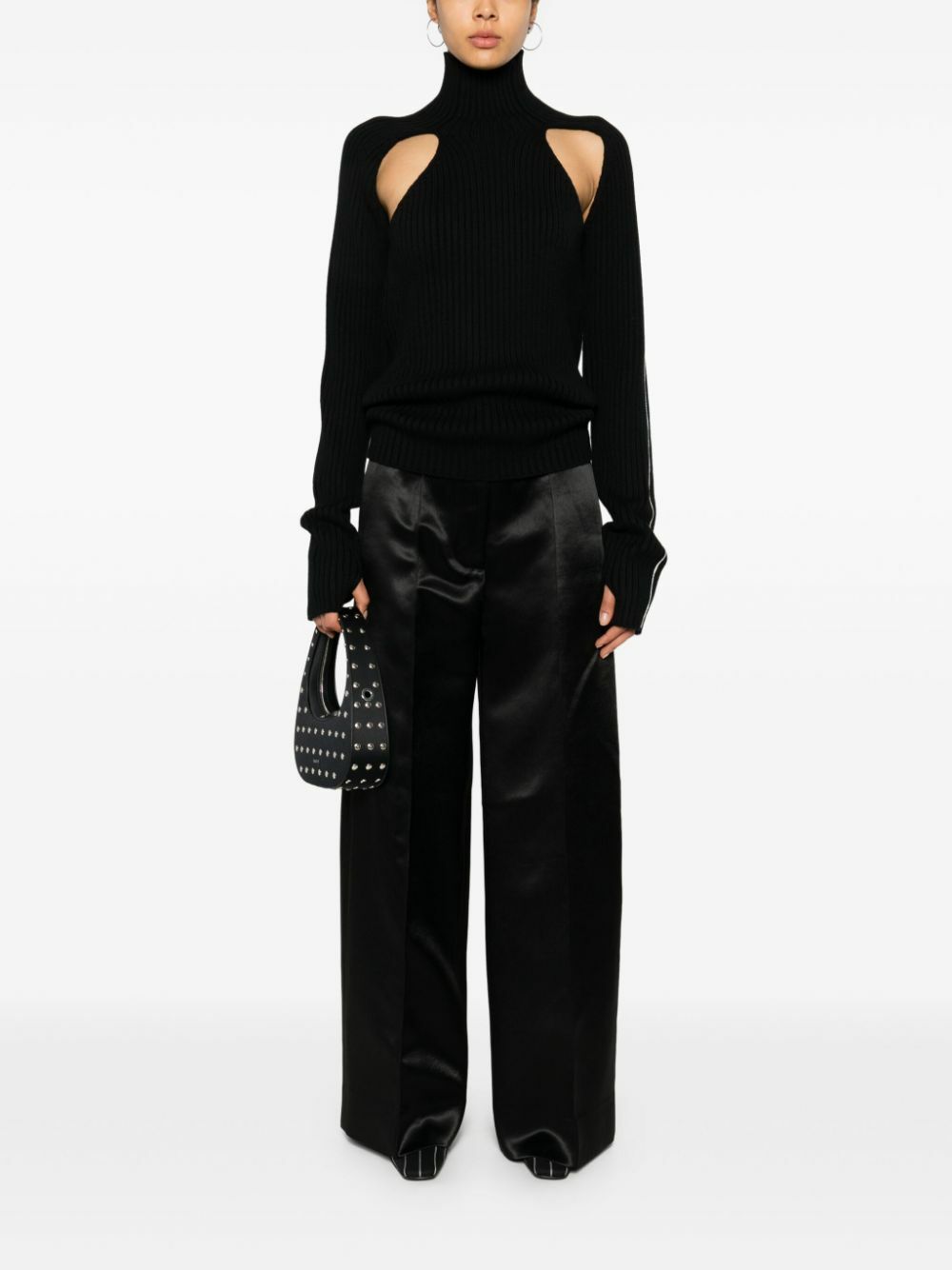 Peter Do Black Cut-Out Wool Jumper