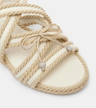Mach & Mach Embellished woven sandals