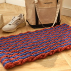 HAY Coco Door Mat - Stripe Wave in Brown/Navy 