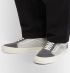 Vans - OG Old Skool LX Leather-Trimmed Suede and Canvas Sneakers - Gray