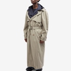 Balenciaga Men's All In Trench Coat in Sand Beige