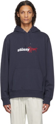 Stüssy Navy Sport Embroidered Hoodie