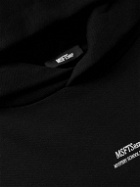 MSFTSrep - Printed Cotton-Jersey Hoodie - Black