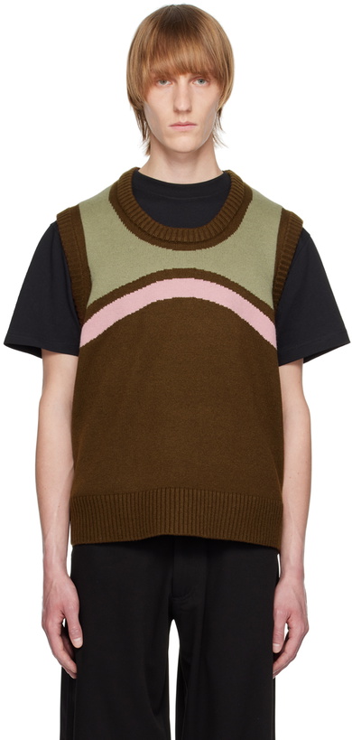 Photo: Insatiable High SSENSE Exclusive Brown Marshmallow Dasher Vest