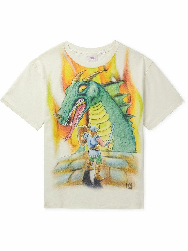 Photo: ERL - Printed Cotton-Jersey T-Shirt - White