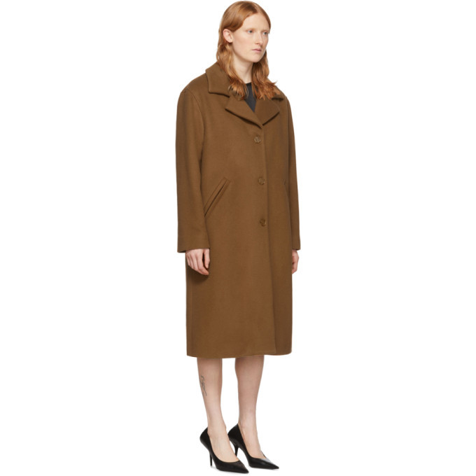 McQ Alexander McQueen Brown Wool Casual Welt Coat